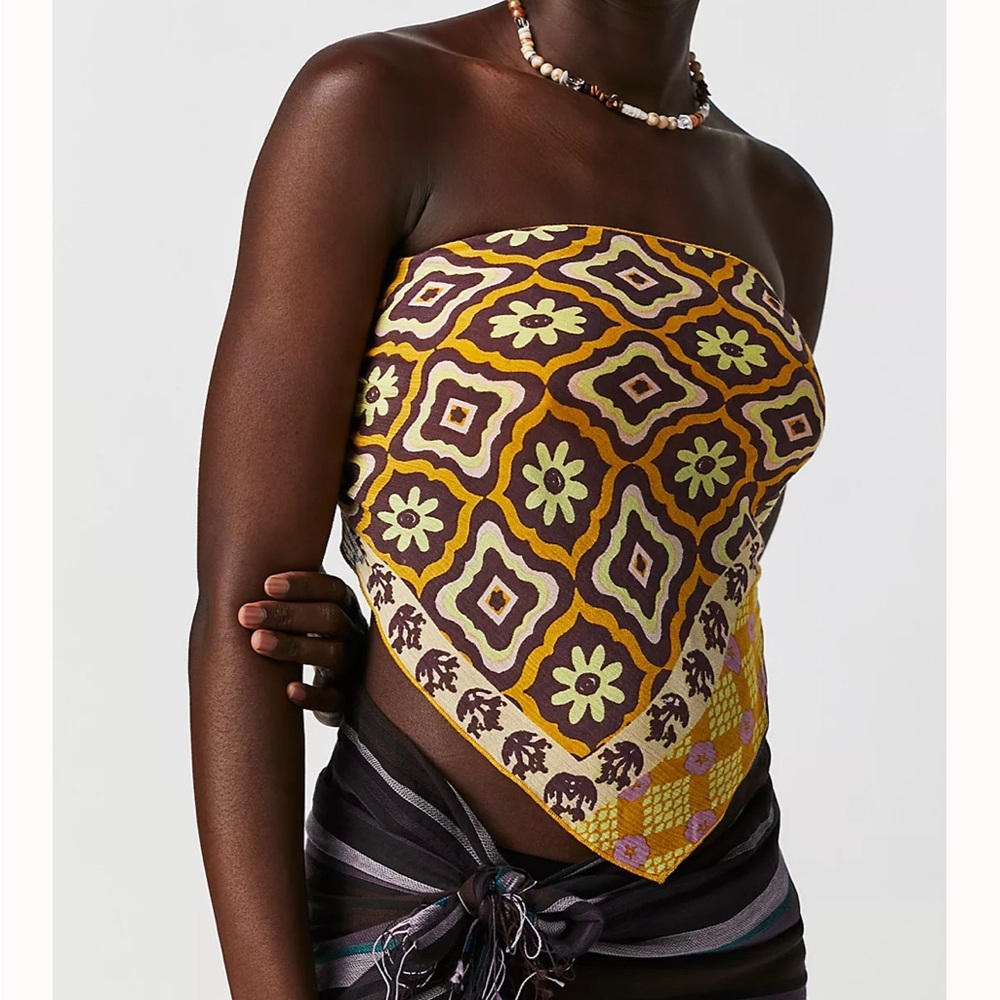 Free People One Raya Bandana Top size M NWT